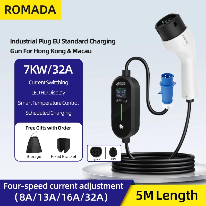 ROMADA-Chargeur Portable 7KW 3 - Ev Charger Adapter avis et prix